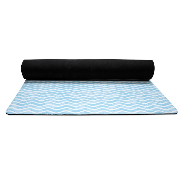Mermaid Yoga Mat Rolled up Black Rubber Backing