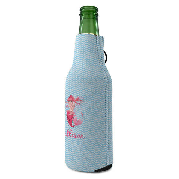 Mermaid Zipper Bottle Cooler - ANGLE (bottle)