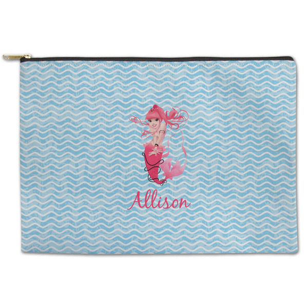 Custom Mermaid Zipper Pouch - Large - 12.5"x8.5" (Personalized)