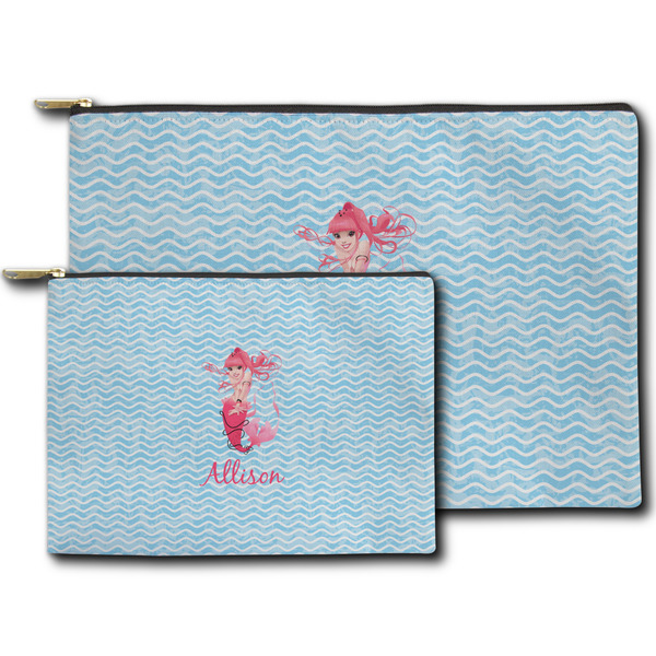 Mermaid Zippered Pouches - Size Comparison