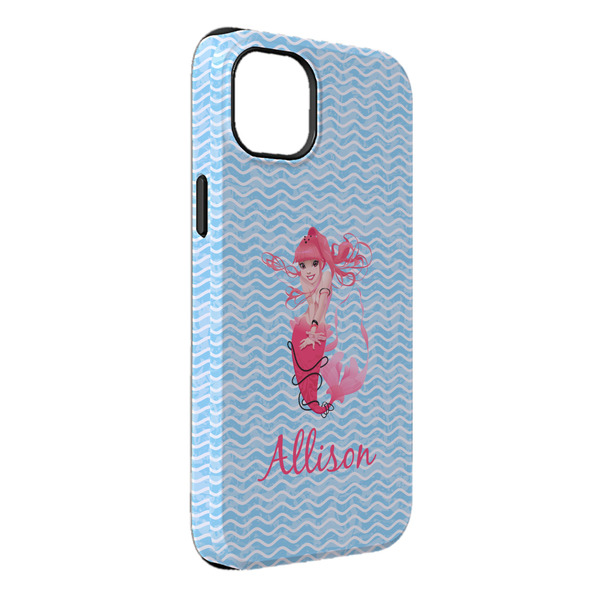 Custom Mermaid iPhone Case - Rubber Lined - iPhone 14 Plus (Personalized)