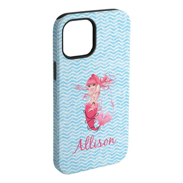 Custom Mermaid iPhone Case - Rubber Lined - iPhone 15 Pro Max (Personalized)