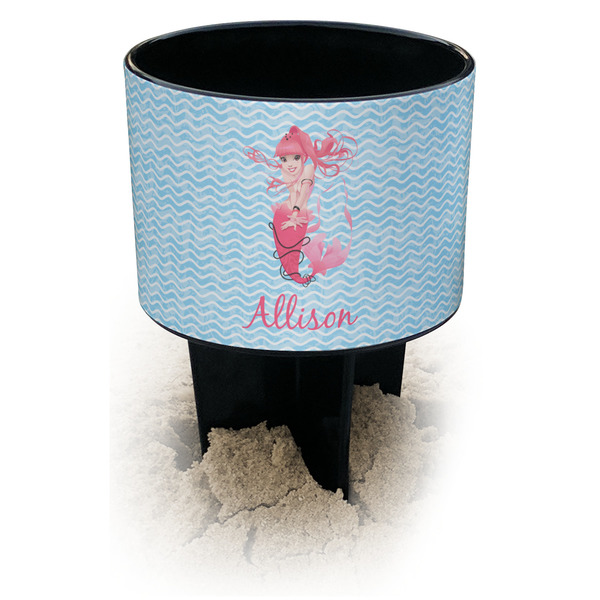 Custom Mermaid Black Beach Spiker Drink Holder (Personalized)