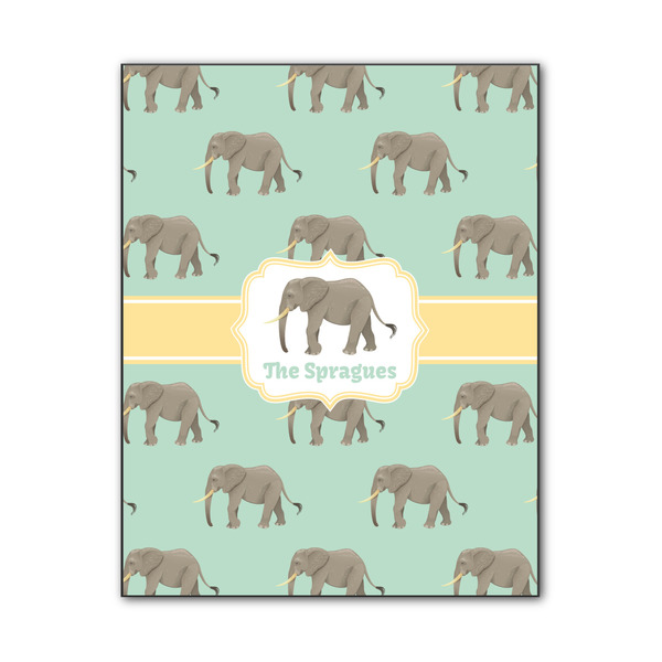 Custom Elephant Wood Print - 11x14 (Personalized)