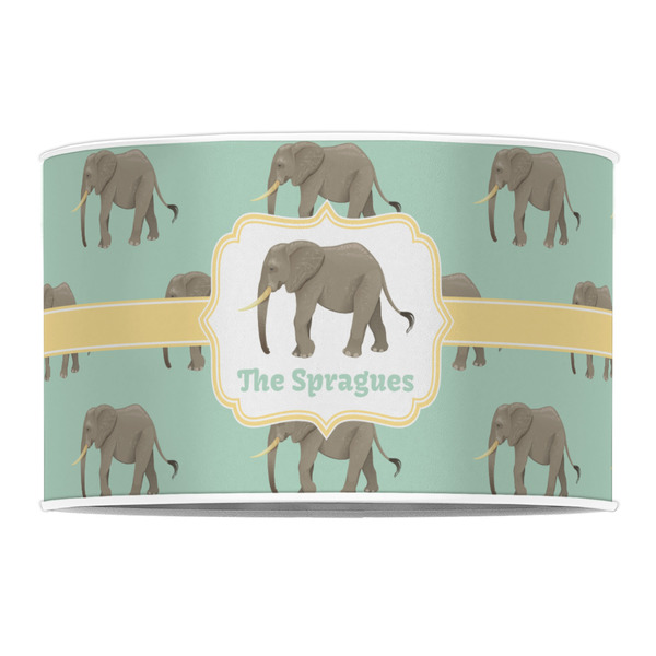 Elephant 12" Drum Lampshade - FRONT (Poly Film)