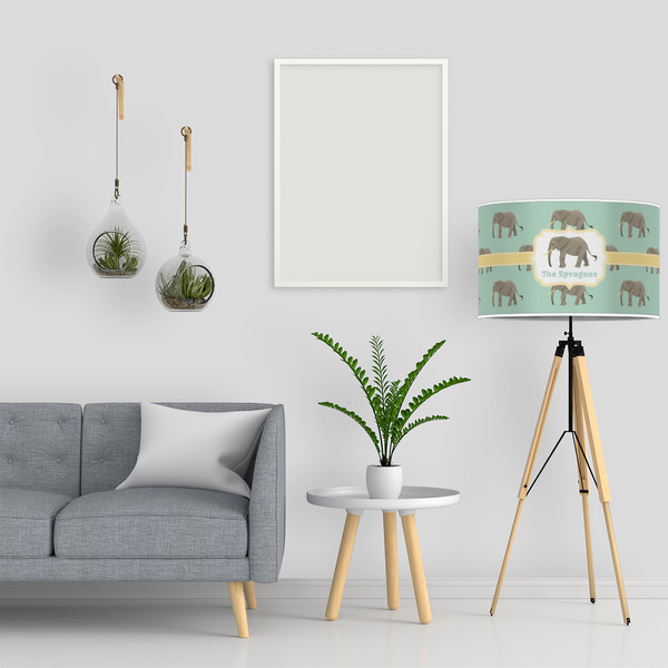 Elephant 12" Drum Lampshade - LIFESTYLE