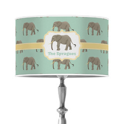 Elephant 12" Drum Lamp Shade - Poly-film (Personalized)