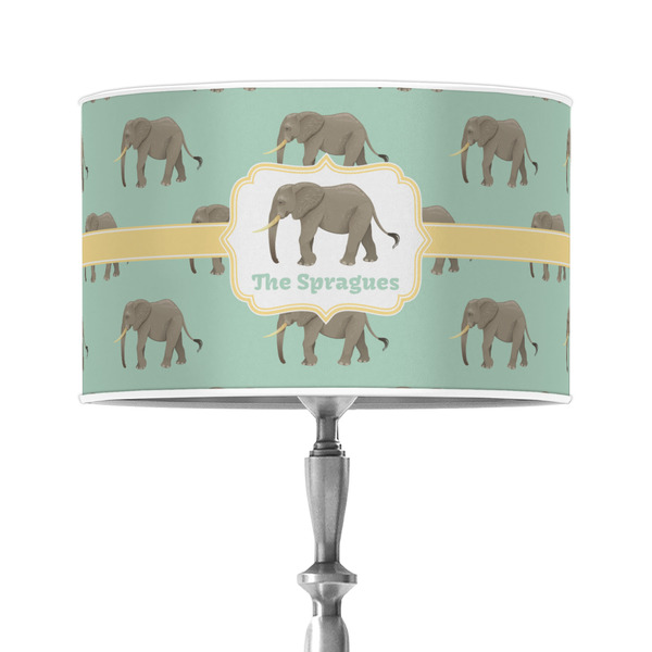 Custom Elephant 12" Drum Lamp Shade - Poly-film (Personalized)