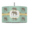 Elephant 12" Drum Pendant Lamp - Fabric (Personalized)