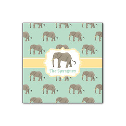 Elephant Wood Print - 12x12 (Personalized)