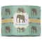 Elephant 16" Drum Lampshade - FRONT (Fabric)