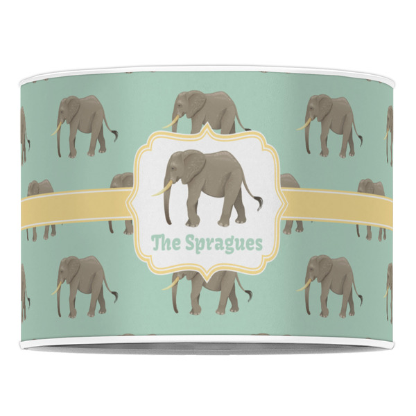 Elephant 16" Drum Lampshade - FRONT (Poly Film)