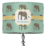 Elephant 16" Drum Lamp Shade - Fabric (Personalized)