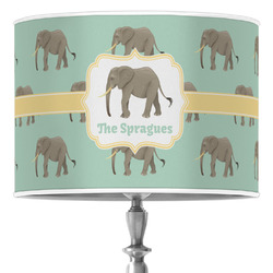 Elephant 16" Drum Lamp Shade - Poly-film (Personalized)