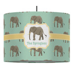 Elephant 16" Drum Pendant Lamp - Fabric (Personalized)