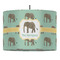 Elephant 16" Drum Lampshade - PENDANT (Fabric)
