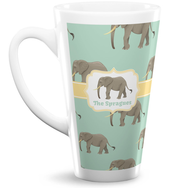 Custom Elephant 16 Oz Latte Mug (Personalized)