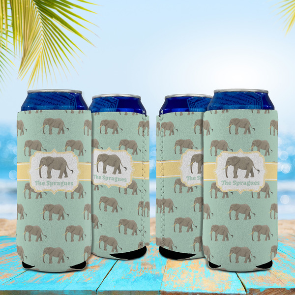 Elephant 16oz Can Sleeve - Set of 4 - LIFESTYLE