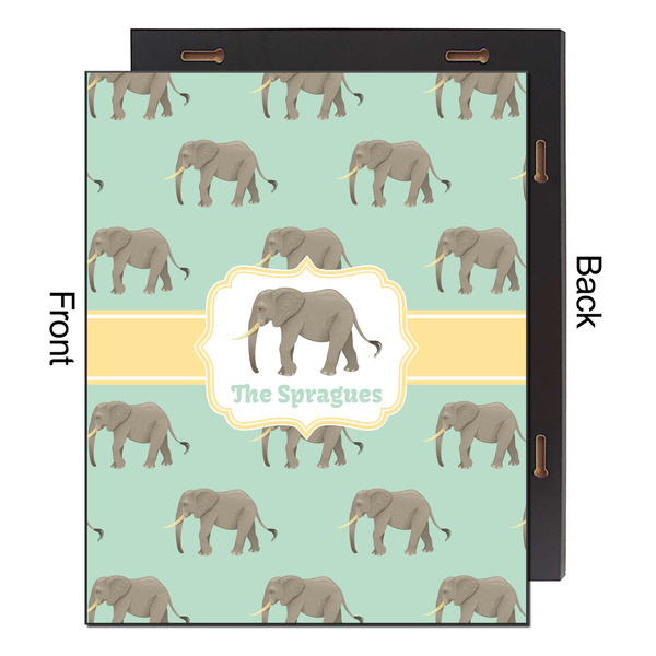 Elephant 16x20 Wood Print - Front & Back View