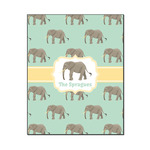 Elephant Wood Print - 16x20 (Personalized)