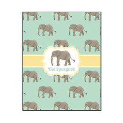 Elephant Wood Print - 16x20 (Personalized)