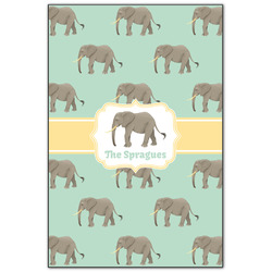 Elephant Wood Print - 20x30 (Personalized)