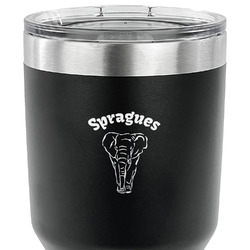 Elephant 30 oz Stainless Steel Tumbler - Black - Double Sided (Personalized)