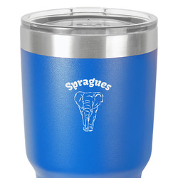 Elephant 30 oz Stainless Steel Tumbler - Royal Blue - Single-Sided (Personalized)