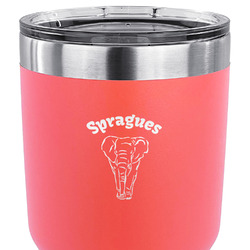 Elephant 30 oz Stainless Steel Tumbler - Coral - Single Sided (Personalized)