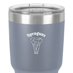 Elephant 30 oz Stainless Steel Tumbler - Grey - Single-Sided (Personalized)