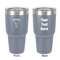 Elephant 30 oz Stainless Steel Ringneck Tumbler - Grey - Double Sided - Front & Back