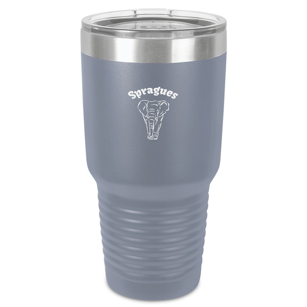 Elephant 30 oz Stainless Steel Ringneck Tumbler - Grey - Front