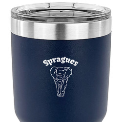 Elephant 30 oz Stainless Steel Tumbler - Navy - Double Sided (Personalized)