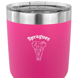 Elephant 30 oz Stainless Steel Tumbler - Pink - Double Sided (Personalized)