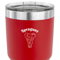 Elephant 30 oz Stainless Steel Tumbler - Red - Single Sided (Personalized)