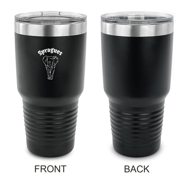 Elephant 30 oz Stainless Steel Ringneck Tumblers - Black - Single Sided - APPROVAL