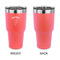 Elephant 30 oz Stainless Steel Ringneck Tumblers - Coral - Single Sided - APPROVAL