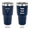 Elephant 30 oz Stainless Steel Ringneck Tumblers - Navy - Double Sided - APPROVAL