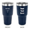 Elephant 30 oz Stainless Steel Tumbler - Navy - Double Sided (Personalized)