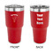 Elephant 30 oz Stainless Steel Ringneck Tumblers - Red - Double Sided - APPROVAL