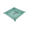 Elephant 6" x 6" Teal Leatherette Snap Up Tray - CHILD MAIN