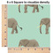 Elephant 6x6 Swatch of Fabric