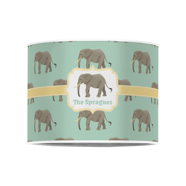 Elephant 8" Drum Lampshade - FRONT (Poly Film)