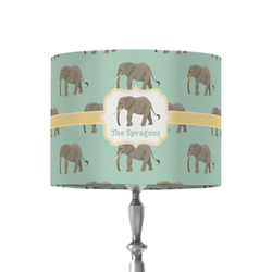 Elephant 8" Drum Lamp Shade - Fabric (Personalized)