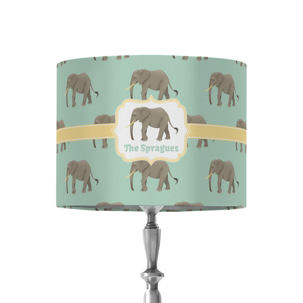 Custom Elephant 8" Drum Lamp Shade - Fabric (Personalized)