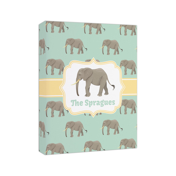 Elephant 8x10 - Canvas Print - Angled View