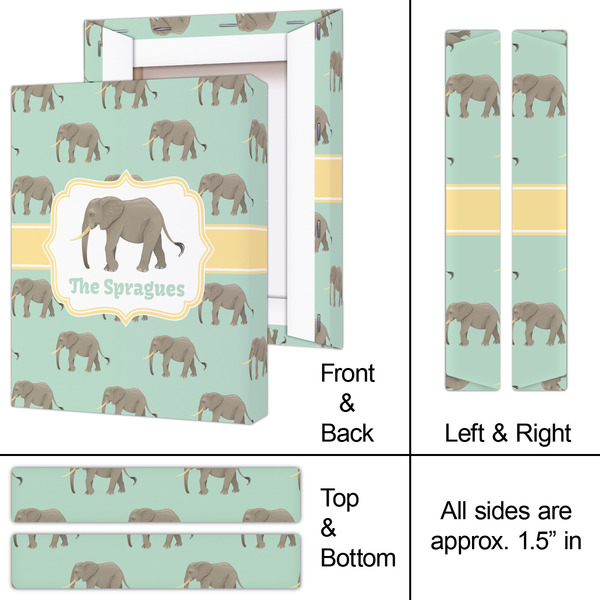 Elephant 8x10 - Canvas Print - Approval