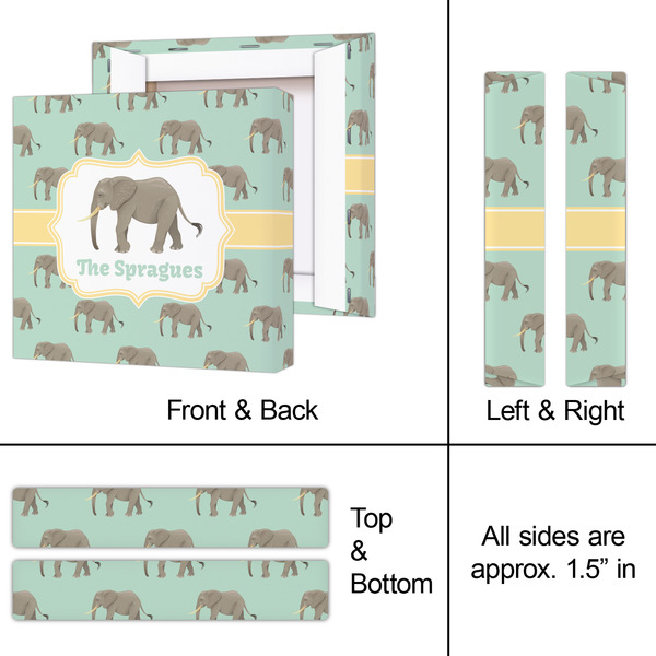 Elephant 8x8 - Canvas Print - Approval