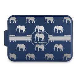 Elephant Aluminum Baking Pan with Navy Lid (Personalized)