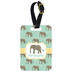 Elephant Metal Luggage Tag w/ Name or Text